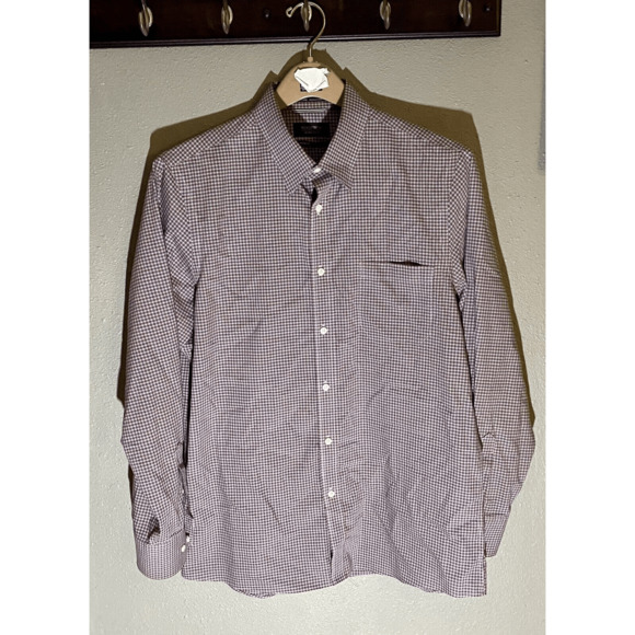 Nordstrom Mens Shop Long Sleeve Button Down Casual Shirt Red Blue White Size L - Picture 1 of 7